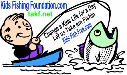 take a kid fishing banner logo image